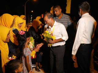 އެމްޑީޕީގެ ރައީސް އަދި ރައްޔިތުންގެ މަޖިލީހުގެ ރައީސް އަށް ދިއްދޫއިން މަރުހަބާ ދެންނެވުން