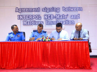 The agreement was signed by Police Commissioner Mohamed Hameed