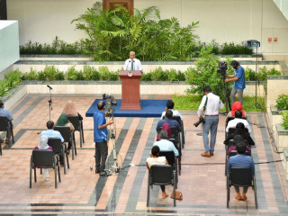 އަންގާރަ ދުވަހު ބޭއްވި ނޫސްވެރިންގެ ބައްދަލުވުމުގައި ރައީސް ސޯލިހު ވާހަކަފުޅު ދައްކަވަނީ