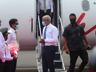 ރައީސް ސޯލިޙު ހޯރަފުއްޓަށް ވަޑައިގެންނެވީ އެއަރޕޯޓް ހުޅުވުމުގެ ރަސްމިއްޔާތު ޝަރަފުވެރި ކޮށްދެއްވުމަށް