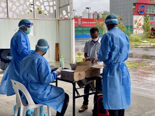 Healthcare workers active on the streets