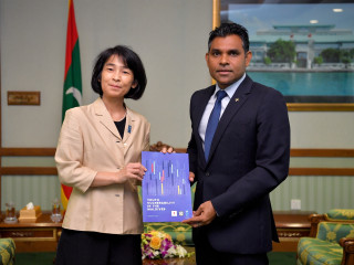 A copy of “Youth Vulnerability Assessment in the Maldives” was presented to VP Naseem during the call