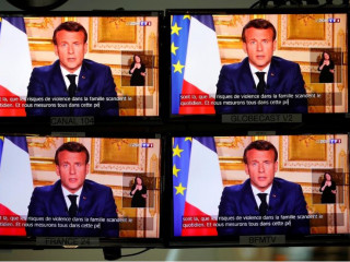 ފްރާންސްގެ ރައީސް ގައުމާ މުޚާތަބުކުރައްވާ ވާހަކަދައްކަވަނީ