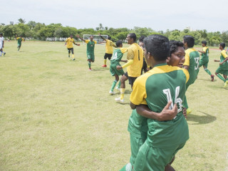 Maziya team celebrates after winning the International Cup of Joy