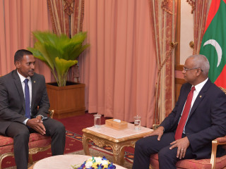 Prosecutor General Hussain Shameem with President Ibrahim Mohamed Solih