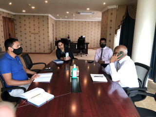 ހެލްތް މިނިސްޓަރ އަހްމަދު ނަސީމް ޑަބްލިއުއެޗްއޯގެ ޑިރެކްޓަރ ޖެނެރަލްއާއި ބައްދަލު ކުރައްވަނީ