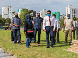އެކުވެނި ދުވާ ޓްރެކުގެ މަސައްކަތް ކުރިއަށްދާ ގޮތް އާދިއްތަ ދުވަހު ހަވީރު ނައިބު ރައީސް ބައްލަވާލައްވަނީ