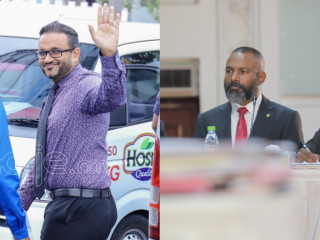 Former Vice President Ahmed Adeeb and Supreme Court Justice Abdulla Didi