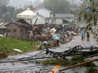 ހަގިބިސް ތޫފާންގައި ޖަޕާނުގެ ގެތަކެއް ވެއްޓިފަ