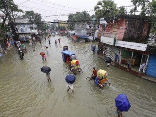 The floods have been worsening, reports international media