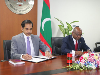 The signing between the governments of Maldives and India took place on Sunday
