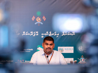 Spokesperson Mohamed Mabrook Aziz at Thursday night\'s press briefing