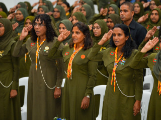 މޯލްޑިވްސް ގަރލް ގައިޑް އެސޯސިއޭޝަނުގެ އަހަރީ ޢާންމު ޖަލްސާގައި ރައީސުލްޖުމްހޫރިއްޔާގެ އަނބިކަނބަލުން ފަޒްނާ އަޙްމަދު
