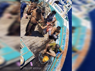 Police received a report of the the vessel on Sunday morning