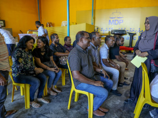 MDP members in queue to vote for party leadership positions