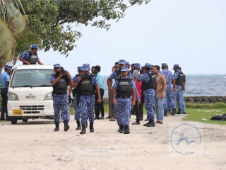 From a police operation at Raa atoll Maduvvari island