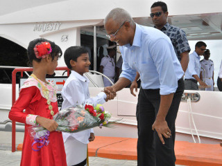 ރައީސުލްޖުމްހޫރިއްޔާ އިބްރާހީމް މުޙައްމަދު ސޯލިހު ރ. މީދޫއަށް ވަޑައިގެންނެވުން