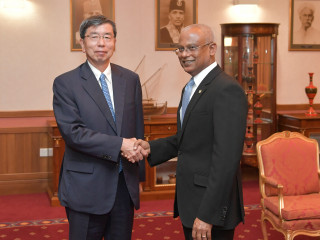 Takehiko Nakao, President of the Asian Development Bank (ADB) and President Ibrahim Mohamed Solih