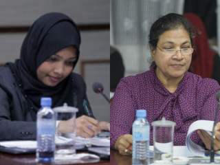 މޯލްޑިވްސް ބްރޯޑްކާސްޓިން ކޮމިޝަން (ބްރޯޑްކޮމް)ގެ މެންބަރު ޒީނާ ޒާހިރު އަދި ސިވިލް ސާވިސް ކޮމިޝަން (ސީއެސްސީ) ގެ މެންބަރު ފާތުމަތު އާމިރާ