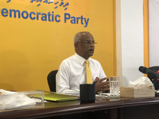 President Solih addresses MDP members at the party\'s 172nd National Council
