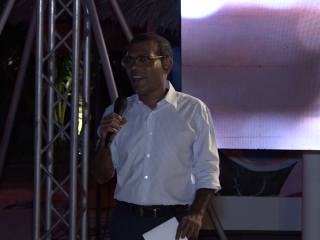 ރައީސް މުހައްމަދު ނަޝީދު އެފްޓީއައި ޓޫރިޒަމް ޓްރެވަލް އެޖެންޓް ވިޒިޓް 2019 އިފްތިތާހު ކުރުމަށް ބޭއްވި ރަސްމިއްޔާތު ޝަރަފުވެރިކޮށްދެއްވާ ވާހަކަފުޅު ދައްކަވަނީ