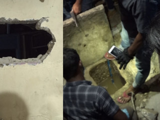 ގެއެއްގެ ދޮރު ނުހުޅުވުމުން، ފާރުގައި ބާގަނޑެއް ހަދާފައި (ވ) އަދި މަސްތުވާތަކެތި ހޯދުމަށް ޖަންގުޝަނެއްގެ މަތިގަނޑުނަގައިގެން ބަލަނީ