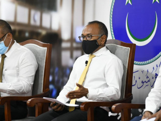 MDP Chairperson and MP for West-Henveiru constituency Hassan Latheef was joined by Vice-President of MDP and Minister at the President's Office Mohamed Shifaz and party Spokesperson and MP for North-M