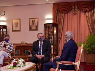 United States Secretary of State Michael Pompeo, Maldives president Ibrahim Mohamed Solih