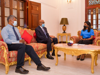 UNICEF Resident Representative paid a farewell call on the first lady on Tuesday