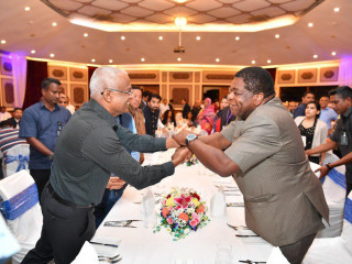 A special dinner was hosted by Parliament Speaker Nasheed at Bandos Island Resort