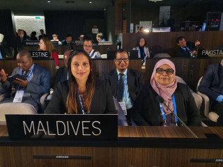 Education Minister Dr. Aishath Ali and state minister Fathimath Naseer