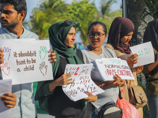 From a protest held in the capital after toddler\'s rape case