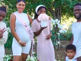 ކެވިން ހާޓްގެ 3 ދަރިންނާއި އޭނާގެ އަންހެނުން އެނިކޯ ޕެރިޝް