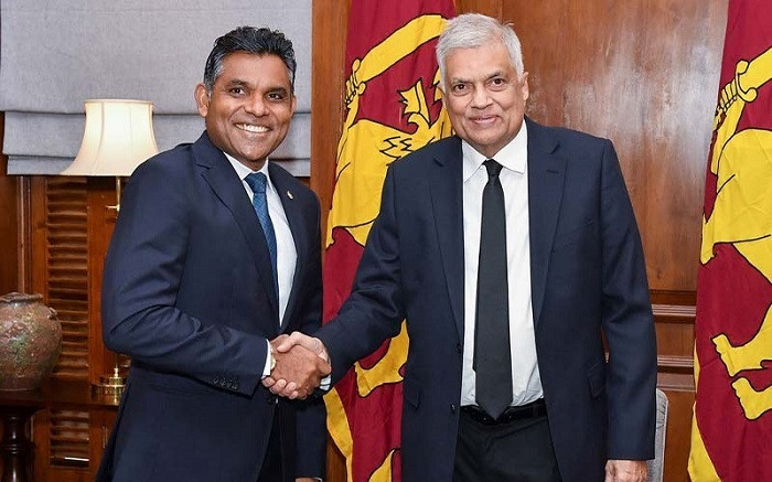 Vice President Faisal Naseem and President of Sri Lanka Ranil Wickremesinghe
