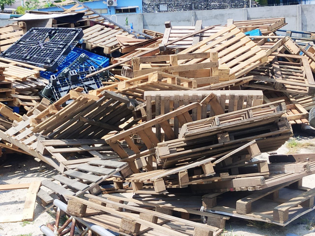 Pallets previously taken from different areas of Male' City