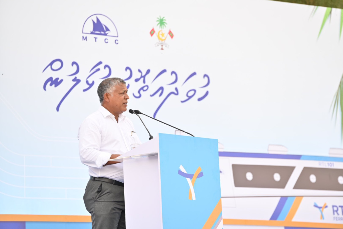 ޕްލޭނިންގ މިނިސްޓަރު މުހައްމަދު އަސްލަމް، ހުވަދު އަތޮޅުގައި އާރުޓީއެލް ފެށުމުގެ ރަސްމިއްޔާތުގައި ވާހަކަފުޅުދައްކަވަނީ