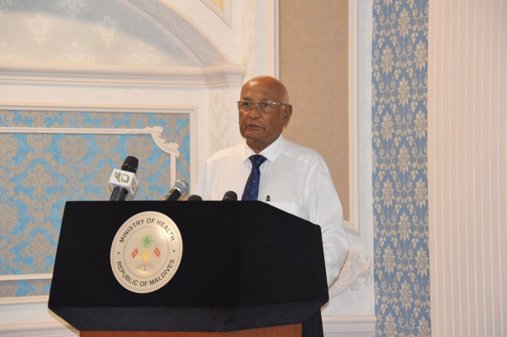 ބުދަ ދުވަހު ބޭއްވި ރަސްމިއްޔާތުގައި ހެލްތު މިނިސްޓަރު އަހުމަދު ނަސީމު ވާހަކަފުޅުދައްކަވަނީ