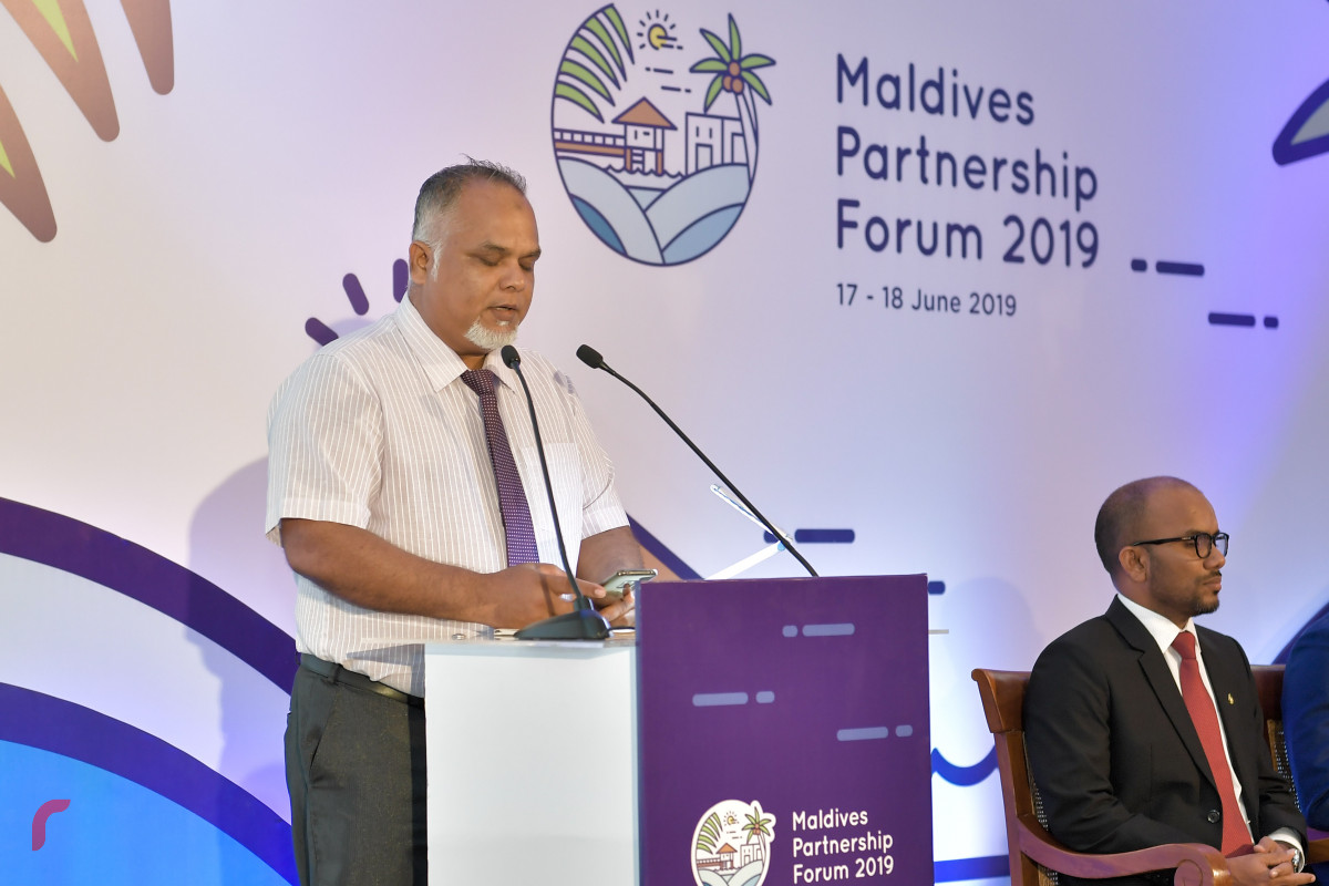 17 ޖޫން 2019 --މޯލްޑިވްސް ޕާރޓްނަރޝިޕް ފޯރަމް ގެ ތެރެއިން. މި ފޯރަމް ހުޅުވުމުގެ ރަސްމިއްޔާތުގެ ތެރެއިން.-- ފޮޓޯ: ރައީސް އޮފީސް