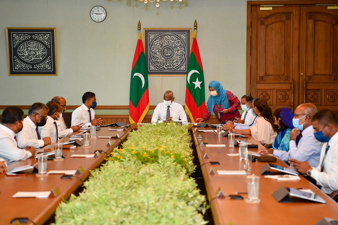 President Ibrahim Mohamed Solih held a meeting with his Cabinet of Ministers on Tuesday