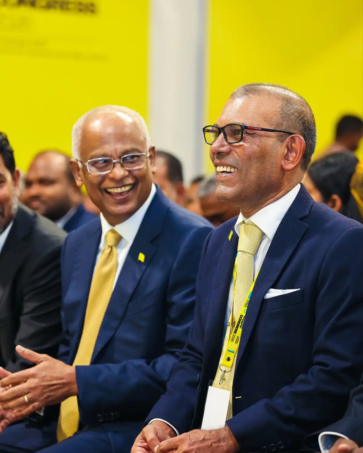 އެމްޑީޕީ ކޮންގްރެސް 2026 ގައި ކުރީގެ ރައީސް އިބްރާހިމް މުޙައްމަދު ސޯލިހު އަދި ކުރީގެ ރައީސް މުޙައްމަދު ނަޝީދު
