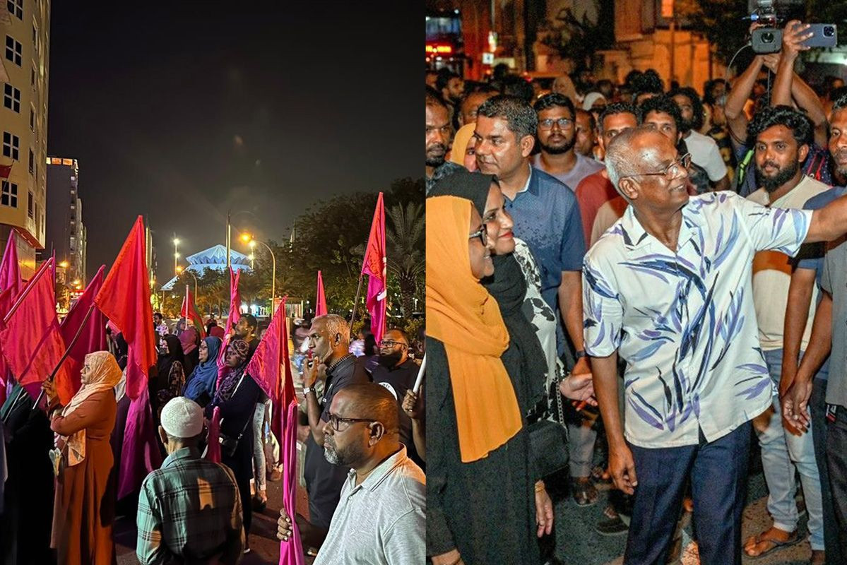 ޕީޕީއެމް އިން ބޭއްވި މުޒާހަރާ އަދި ރައީސް އުފާ ފާޅުކުރުމަށް ބޭއްވި އެއްވުން