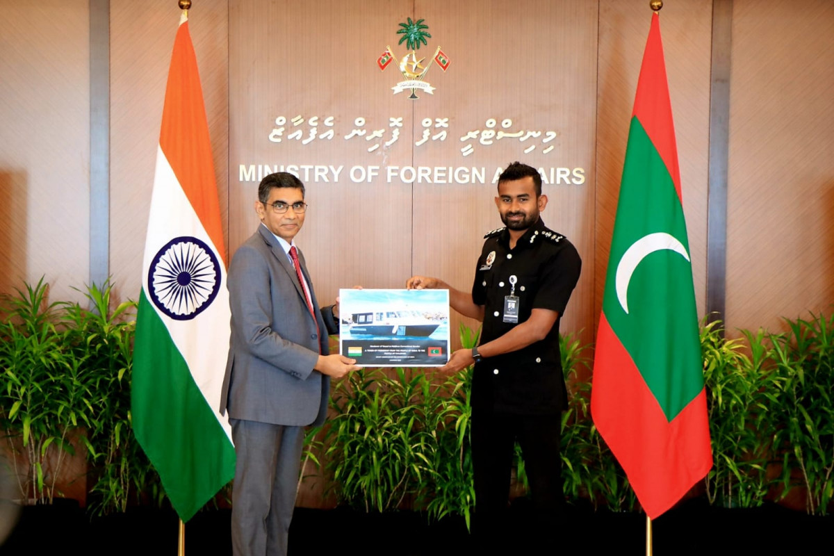 Vessel procured with the financial support of the Indian Government handed over to the Maldives Correctional Service