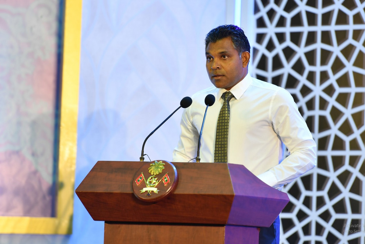 Vice President Faisal Naseem at the ceremony to inaugurate the Ran Thaaju Quran Competition