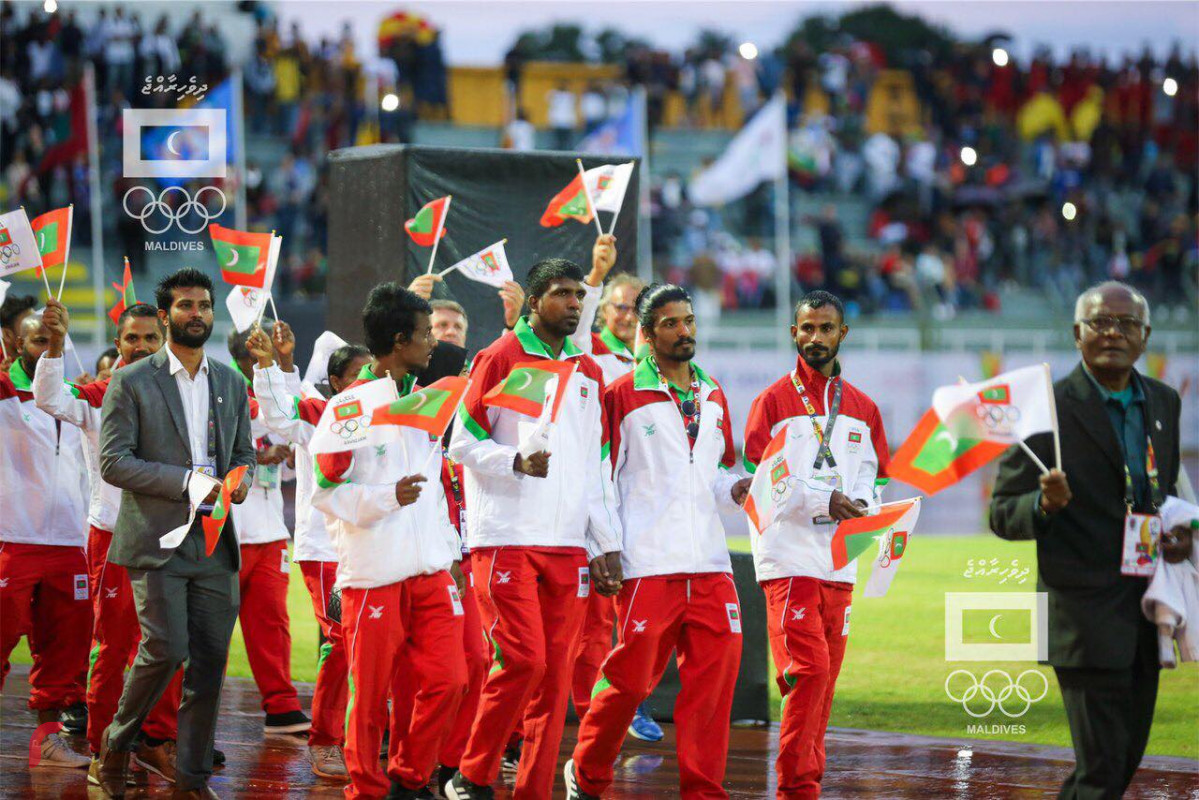 19 ޖުލައި 2019 --އިންޑިއަން އޯޝަންސް އައިލެންޑް ގޭމްސް 2019 ގެ ހުޅުވުމުގެ ރަސްމިއްޔާތުގައި ދިވެހި ޓީމުތައް-- ފޮޓޯ: އައިއޯއައިޖީ މީޑިޔާޓީމް