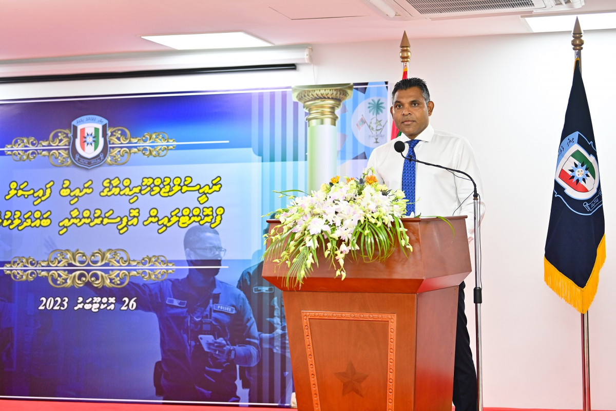 VP Naseem held a meeting with the frontline police officers working in the Malé area