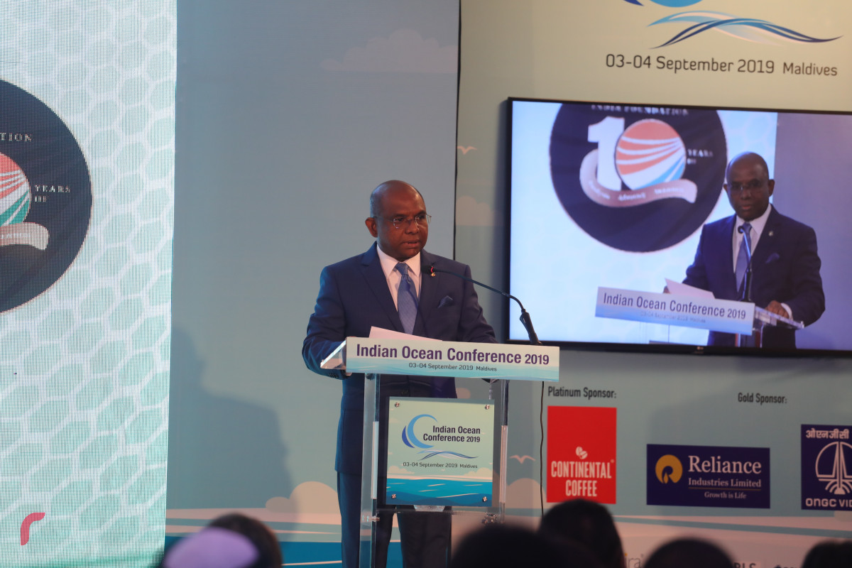 03 ސެޕްޓެމްބަރ 2019 | 4 ވަނަ ސައުތް އޭޝިއަން ކޮންފަރެންސް ފެށުމުގެ ގޮތުން ޕެރެޑައިޒް އައިލެންޑް ރިސޯޓުގައި ބޭއްވި ޖަލްސާގެ ތެރެއިން -- ފޮޓޯ: ޝުއައިބް މުހައްމަދު