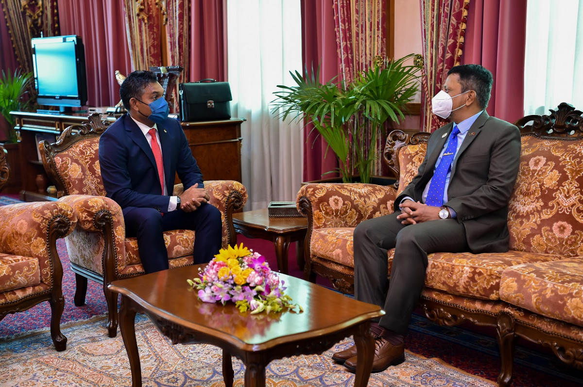 High Commissioner of Bangladesh to the Maldives Rear Admiral Mohammad Nazmul Hassan calls on Vice President Faisal Naseem
