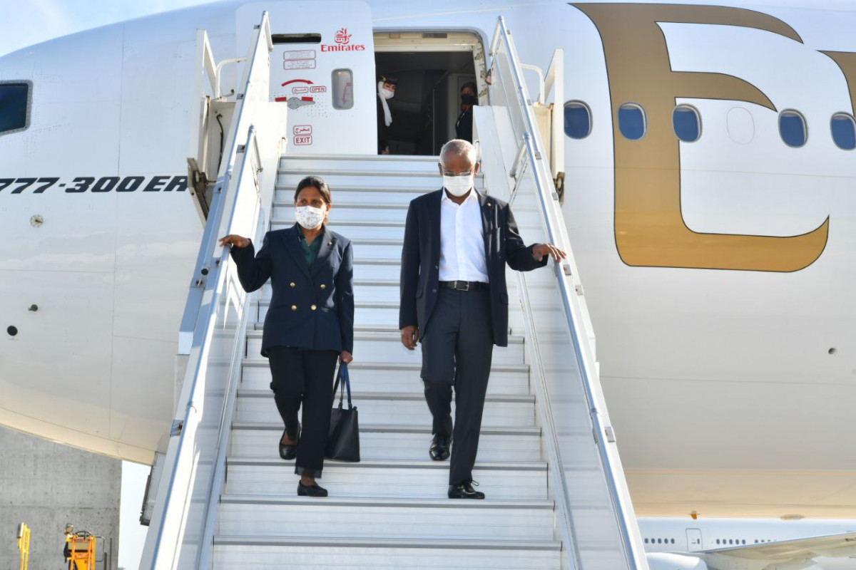 The first couple returned to Maldives on Monday