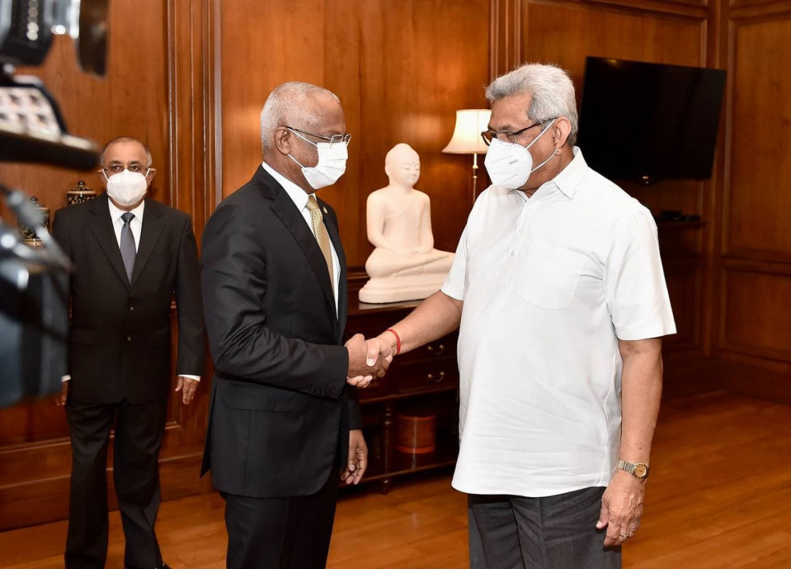 President Solih meets with the President of Sri Lanka