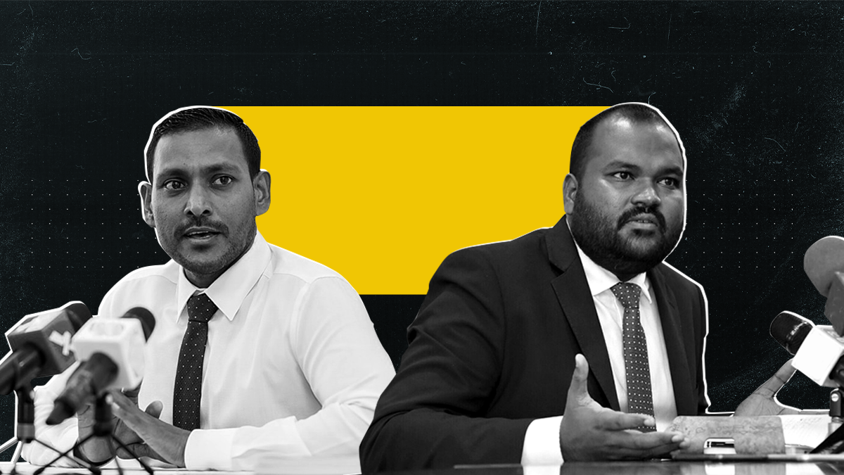 ކުރީގެ ޓޫރިޒަމް މިނިސްޓަރު އަލީ ވަހީދު އަދި ޕްރޮސެކިއުޓާ ޖެނެރަލް ހުސައިން ޝަމީމް